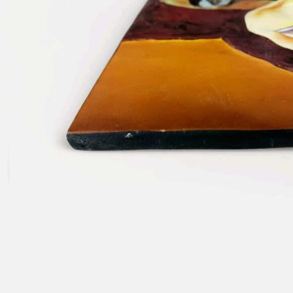 Tile Sculpture Ceramic Pottery La Ternura Oswaldo Guayasamin Ecuador 3D Modern - Picture 7 of 13